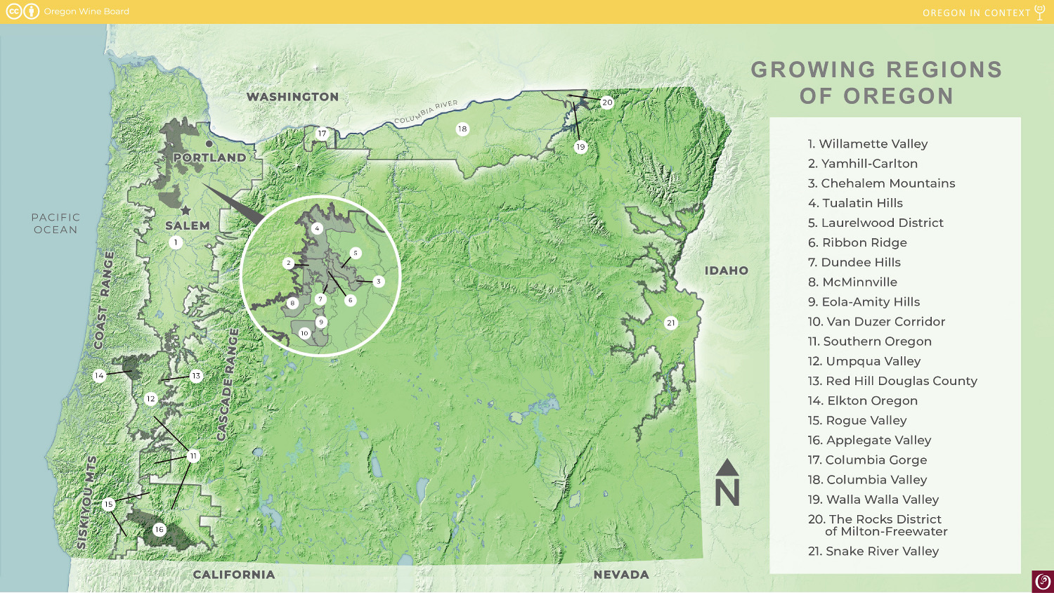 Oregon wine regions